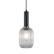 Antiola lampa wisząca czarna ze szklanym przezroczystym kloszem średnica 15cm Italux