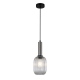 Antiola lampa wisząca stal satyna ze szklanym przezroczystym kloszem średnica 15cm Italux