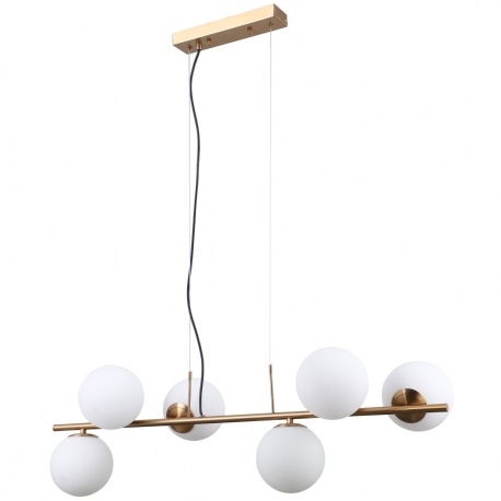 Raddi lampa wisząca złota z kloszami szklanymi 91cm Italux