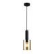Sardo szklana lampa wisząca czarna bursztynowa 13cm Italux
