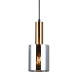 Sardo szklana lampa wisząca mosiądz szara 13cm Italux