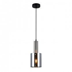 Sardo szklana lampa wisząca stal szara 13cm