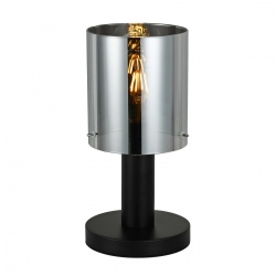 Sardo szklana lampa stołowa czarna szara