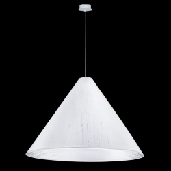 Mont lampa wisząca z abażurem w kształcie stożka 90cm (biały jedwab i inne kolory)