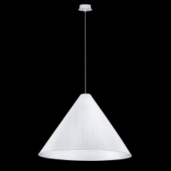 Mont lampa wisząca z abażurem w kształcie stożka 64cm (biały jedwab i inne kolory)