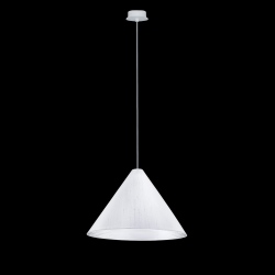 Mont lampa wisząca z abażurem w kształcie stożka 35cm (biały jedwab i inne kolory)