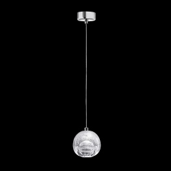Nela lampa wisząca 11cm przezroczyste szkło wykończenie białe lub chrom Ramko 4000K