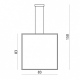 Akira Vertical LED lampa wisząca kwadrat 83cm lub 108cm Ramko