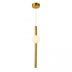 Halling LED lampa wisząca miedziana pionowa