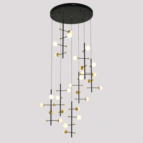 Helmond lampa wiszaca na kole długa 81cm średnica 90cm wys Italux