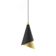 Raalto LED lampa wisząca czarno złota stożek 12cm Italux