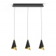 Raalto LED lampa wisząco na belce czarno złota 70cm Italux