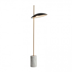 Vilai lampa podłogowa czarna złota marmur 139cm wys