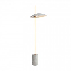 Vilai lampa podłogowa biała złota marmur 139cm wys