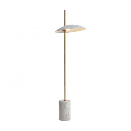 Vilai lampa podłogowa biała złota marmur 139cm wys Italux