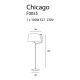 Chicago lampa podłogowa biała i biały abażur MAXLight