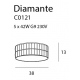 Diamante plafon mały 38 cm MAXLight