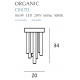 Organic plafon chrom mały ściemnialny MAXLight