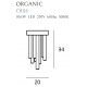 Organic plafon miedź mały MAXLight