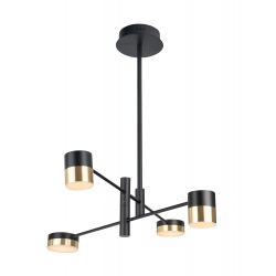 Puma lampa wisząca led 4x 7w bk/gd