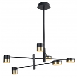 Puma lampa wisząca led 6x 7w bk/gd