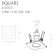 Square oprawa podtynkowa kwadratowa czarna ip44. gu10 MAXLight