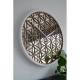 Bella Mirror zegar drewniany szklany biały 50cm NeXtime