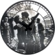 Kiss me in Paris zegar soczewkowy czarny 39cm NeXtime