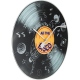 All the Disco zegar czarny szklany 43cm NeXtime