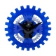 Moving Gears zegar tworzywo niebieski 35cm NeXtime