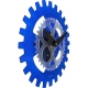 Moving Gears zegar tworzywo niebieski 35cm NeXtime