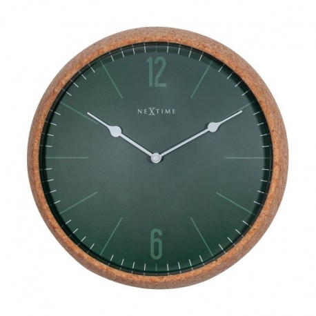 Cork zegar korkowy zielone szkło 30cm NeXtime