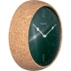 Cork zegar korkowy zielone szkło 30cm NeXtime