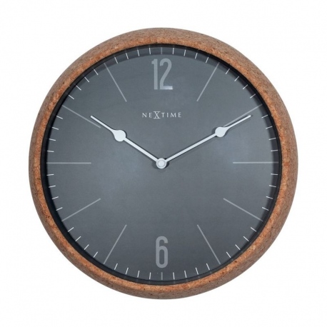 Cork zegar korkowy szare szkło 30cm NeXtime