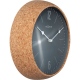 Cork zegar korkowy szare szkło 30cm NeXtime