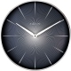 2 Seconds zegar aluminium szklany czarny 40cm NeXtime