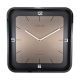 Square Wall zegar drewniany metal szkło 40x40cm NeXtime