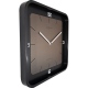 Square Wall zegar drewniany metal szkło 40x40cm NeXtime