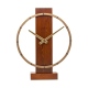 Carl Small zegar drewniany metalowy brązowy 34x27cm NeXtime