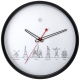 World Tour nXt zegar tworzywo czarno biały 30cm NeXtime
