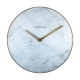 Marble zegar szkło marmurowe białe 40cm NeXtime