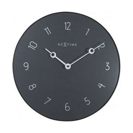 Carousel zegar szklany szary 40cm NeXtime