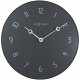 Carousel zegar szklany szary 40cm NeXtime