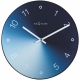 Gradient zegar szklany niebieski 40cm NeXtime