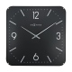Basic Square Dome zegar czarny szklany 35x35cm NeXtime
