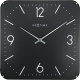 Basic Square Dome zegar czarny szklany 35x35cm NeXtime