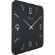 Basic Square Dome zegar czarny szklany 35x35cm NeXtime