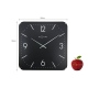 Basic Square Dome zegar czarny szklany 35x35cm NeXtime