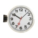 Station Double zegar aluminium szkło białe 44x38cm NeXtime