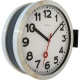 Station Double zegar aluminium szkło białe 44x38cm NeXtime